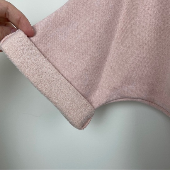 Silence + Noise Pink Dress Sweatshirt Cap Sleeve Crew Neck Woman's Size M NWT - Picture 6 of 8
